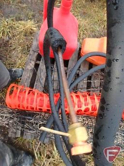 MIXED PALLET ORANGE SAFTEY FENCE, STIHL SAW CASE, METAL CAGES