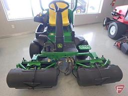 2007 John Deere 2500E Hybrid greens mower, 3422.6 hours showing, (3) 22" 11 blade reels, ROPS,