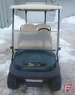 2008 Club Car Precedent gas golf car, green with roof, windshield, rear folding seat/flatbed