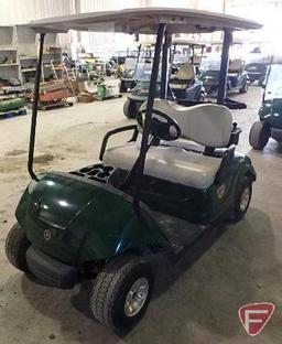 2012 Yamaha electric golf car, green, with top, SN: jw9-201908