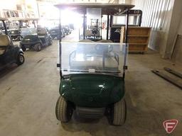 2012 Yamaha electric golf car, green, with top and windshield, SN: jw9-203622