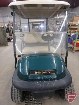 2014 Club Car Precedent electric golf car, green, with roof, windshield