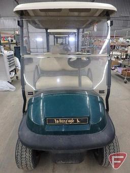 2014 Club Car Precedent electric golf car, green, with roof, windshield