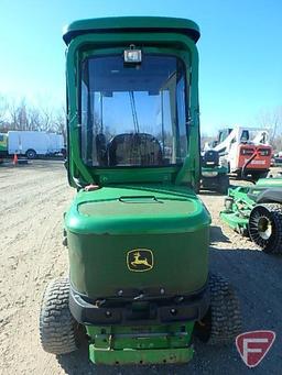 2009 John Deere 1435 front-mount zero-turn diesel rotary mower with cab, heat, and defrost, 1,444