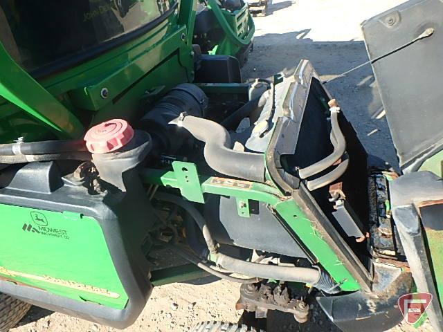 2009 John Deere 1435 front-mount zero-turn diesel rotary mower with cab, heat, and defrost, 1,444