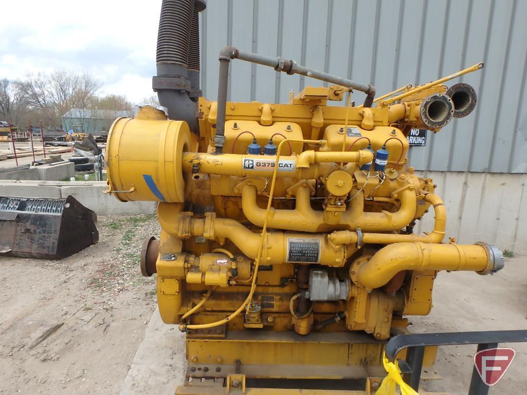 Caterpillar G379 natural gas engine, SN: 72B615, includes (2) mufflers and pipes