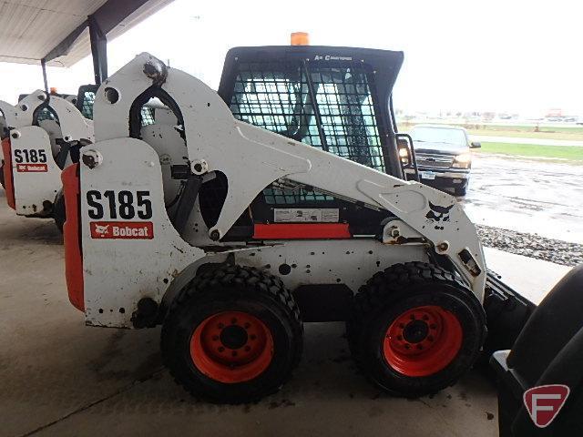 2011 Bobcat S185 skid steer loader with 67" material bucket, hydraulic quick tach, 2,926 hrs showing