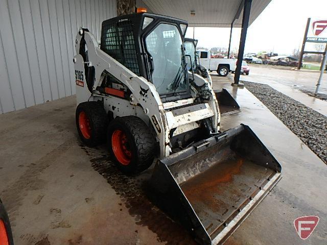2011 Bobcat S185 skid steer loader with 67" material bucket, hydraulic quick tach, 4,854 hrs showing