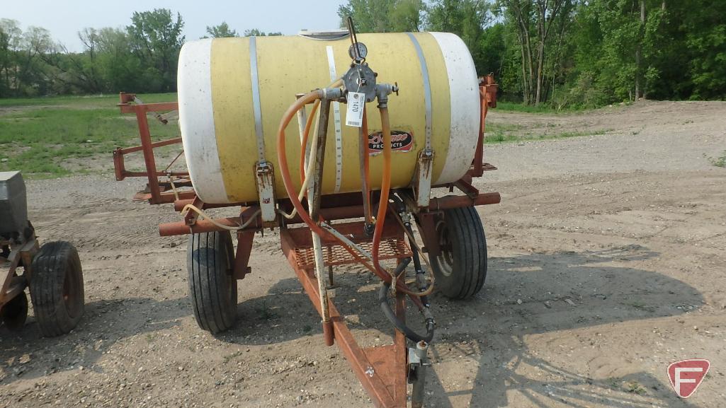 Demco 300 gallon pull-type sprayer with 28 ft. boom, PTO pump, implement tires