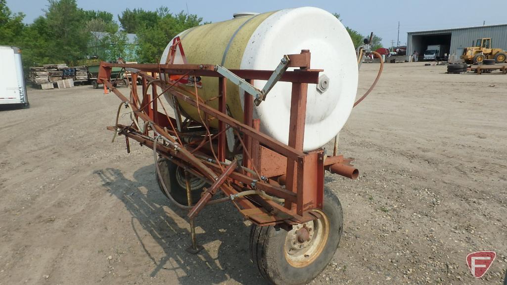 Demco 300 gallon pull-type sprayer with 28 ft. boom, PTO pump, implement tires