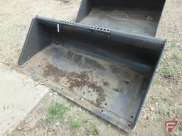 66" universal mount skid steer/loader attachment material bucket