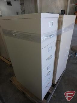 4 drawer filing cabinets (3)