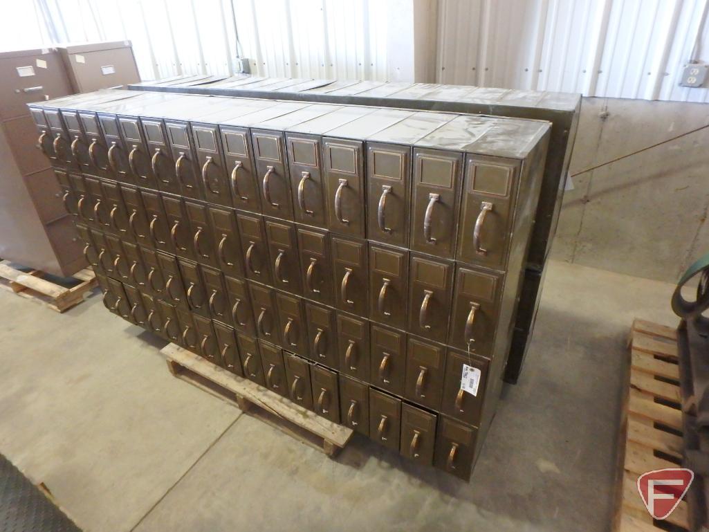 64 drawer cabinet, 62 drawer/2 door cabinet, 80x64x14in