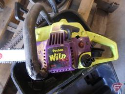 Poulan Wild Thing gas chainsaw with case