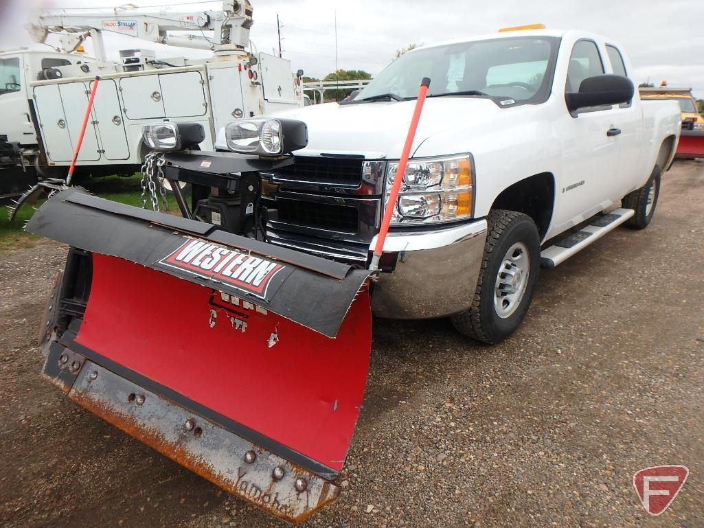 2009 Chevrolet Silverado Pickup Truck with Western Plow