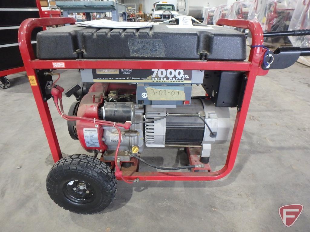 Generac 7000 watt portable generator, model 01470, sn 10075946447