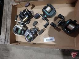 Bait casting reels and spinner fishing reels