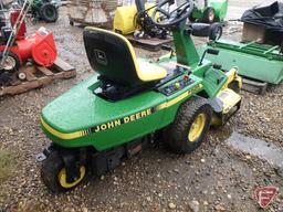 John Deere F525 riding lawn mower with 48in out-front rotary deck, 1197hrs showing, sn M0F525A141790