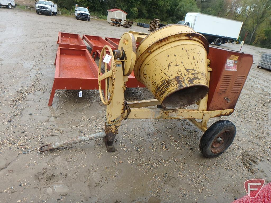 Best 6CM cement mixer on single axle with Briggs & Stratton 8hp gas engine