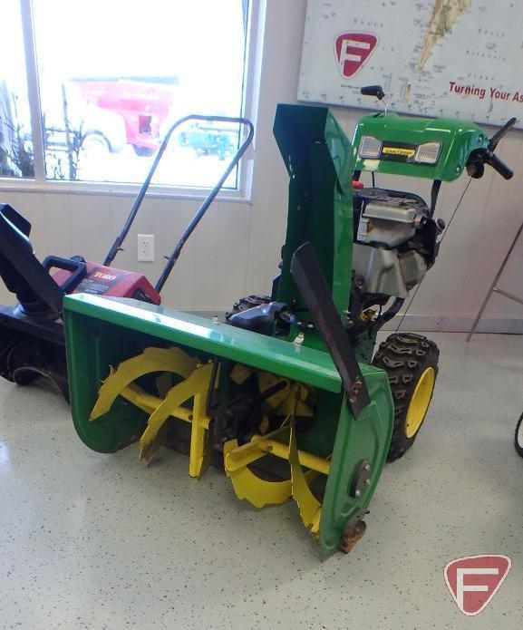 John Deere 1330E walk behind snow blower with Briggs & Stratton Professional Series 342cc engine