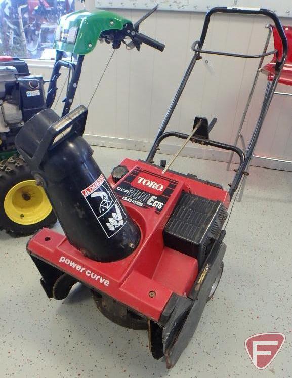 Toro CCR 3000E GTS power curve walk behind snow thrower with 5hp engine