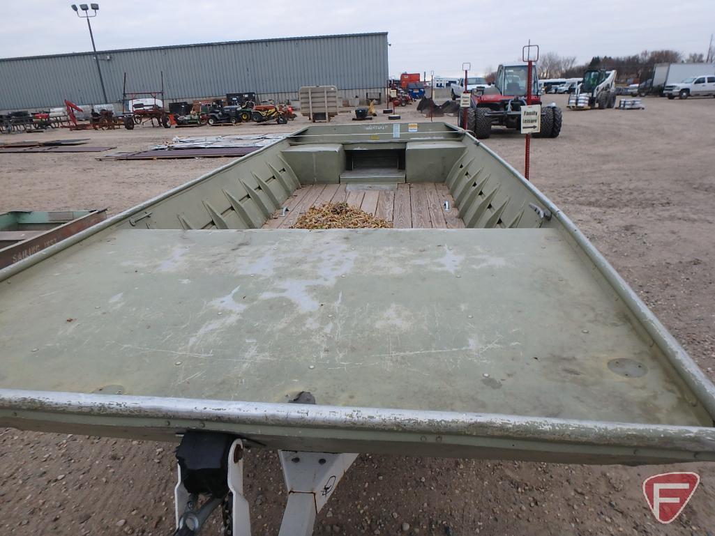 Lowe Model 17 Tunnel Husky Aluminum Jon Boat with Spartan Trailer