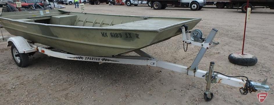 Lowe Model 17 Tunnel Husky Aluminum Jon Boat with Spartan Trailer