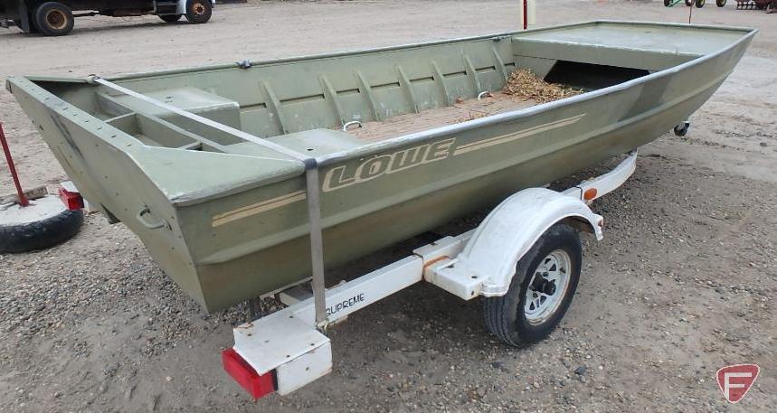 Lowe Model 17 Tunnel Husky Aluminum Jon Boat with Spartan Trailer