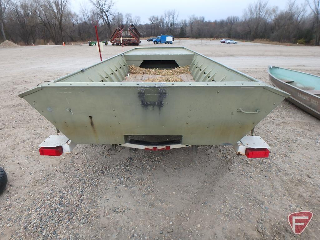 Lowe Model 17 Tunnel Husky Aluminum Jon Boat with Spartan Trailer