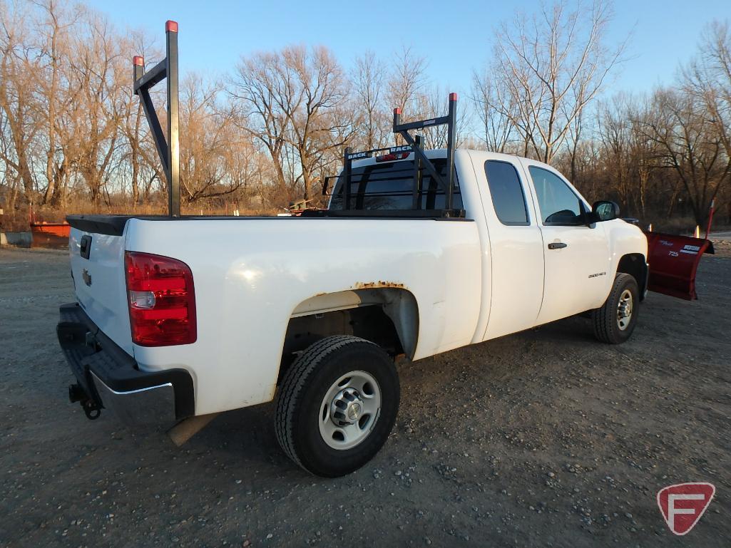 2009 Chevrolet C2500 4X4 Pickup Truck With 7'6" Western Pro-Plus Snow Plow