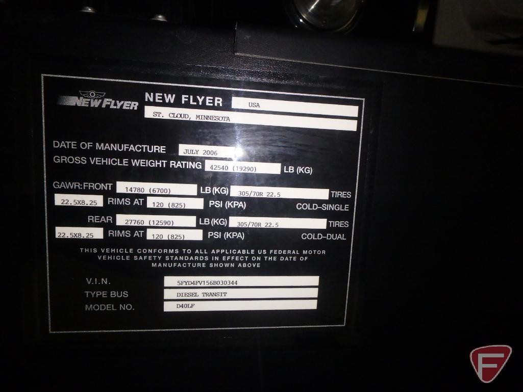 2006 New Flyer D40 LF Diesel Transit Bus