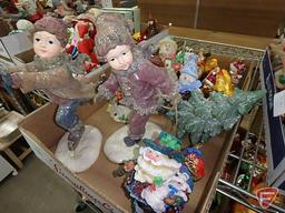 Various Christmas ornaments, figurines, and decor