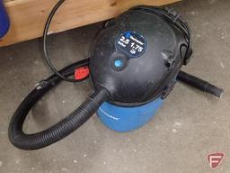 Vacmaster 2.5gal vacuum, Hang On Shop Vac 1.5gal, Simer Mini-vac pump, Manning Model 958 drill,