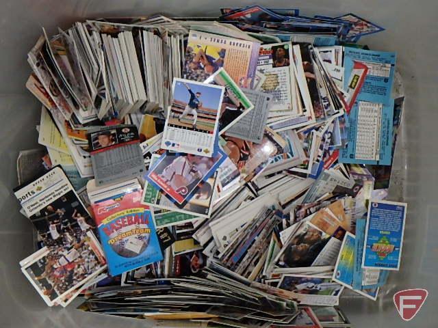 Large collection of sports collector/trading cards. Football, Baseball, Basketball.