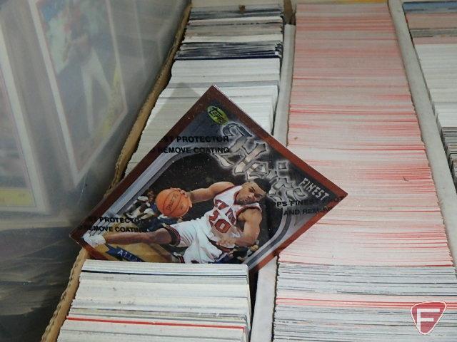 Large collection of sports collector/trading cards. Football, Baseball, Basketball.