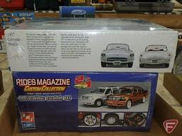 Ertl 1957 Corvette 1/24 scale Tester model car, 2005 Cadillac Escalade 1/25 scale AMT model car