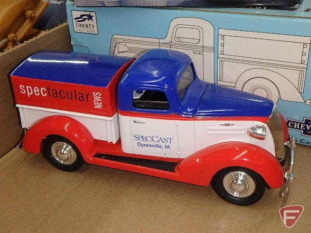 Chevrolet truck, golf car, pedal car ornament, Texaco car, ambulance, some wood cars