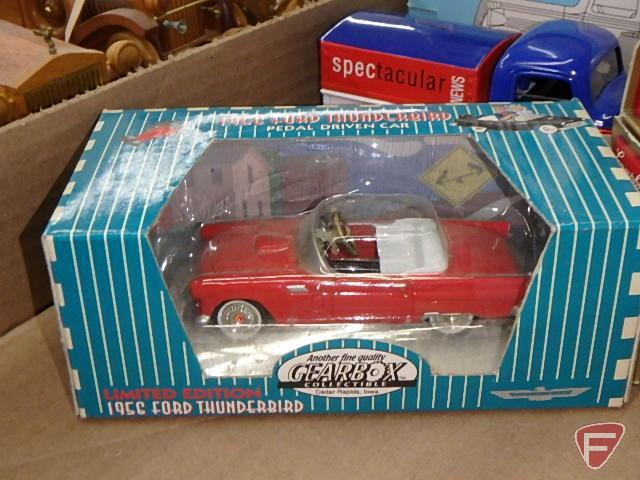 Chevrolet truck, golf car, pedal car ornament, Texaco car, ambulance, some wood cars