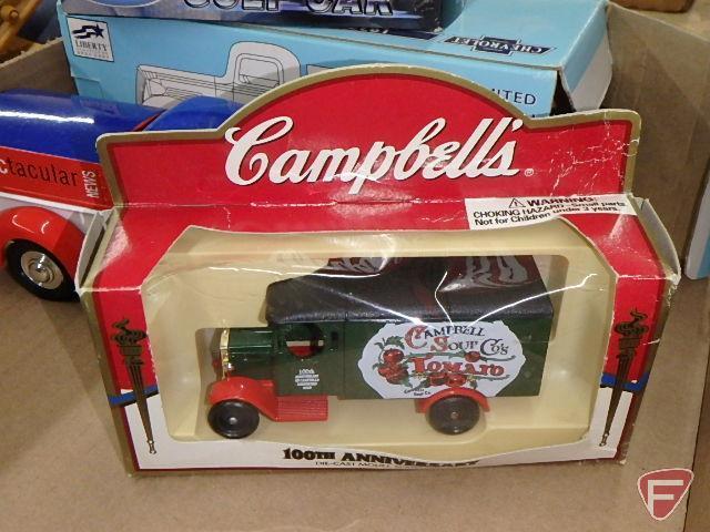 Chevrolet truck, golf car, pedal car ornament, Texaco car, ambulance, some wood cars