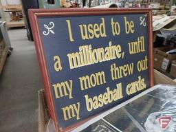 MN Twins memorabilia and wood sign