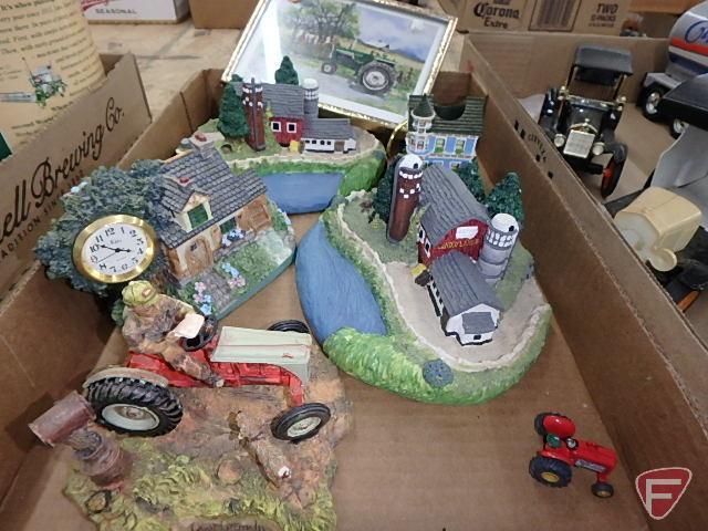 Ertl collectible semi, Tonka milk truck, Trustworthy car, Oliver tractor picture and other farm