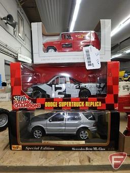 Maisto special edition Mercedes Benz, 1/18 scale, racing champions Dodge Super Truck replica, die