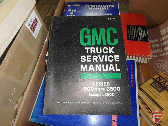 Truck and tractor manuals/literature, GMC, John Deere, Chilton, Oldsmobile, medium duty trucks