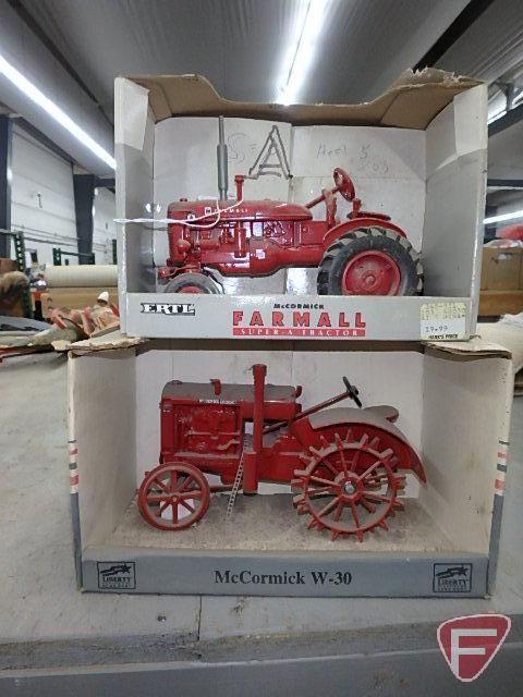 Farmall Super A tractor, no. 250, McCormick W-30 tractor, soiled