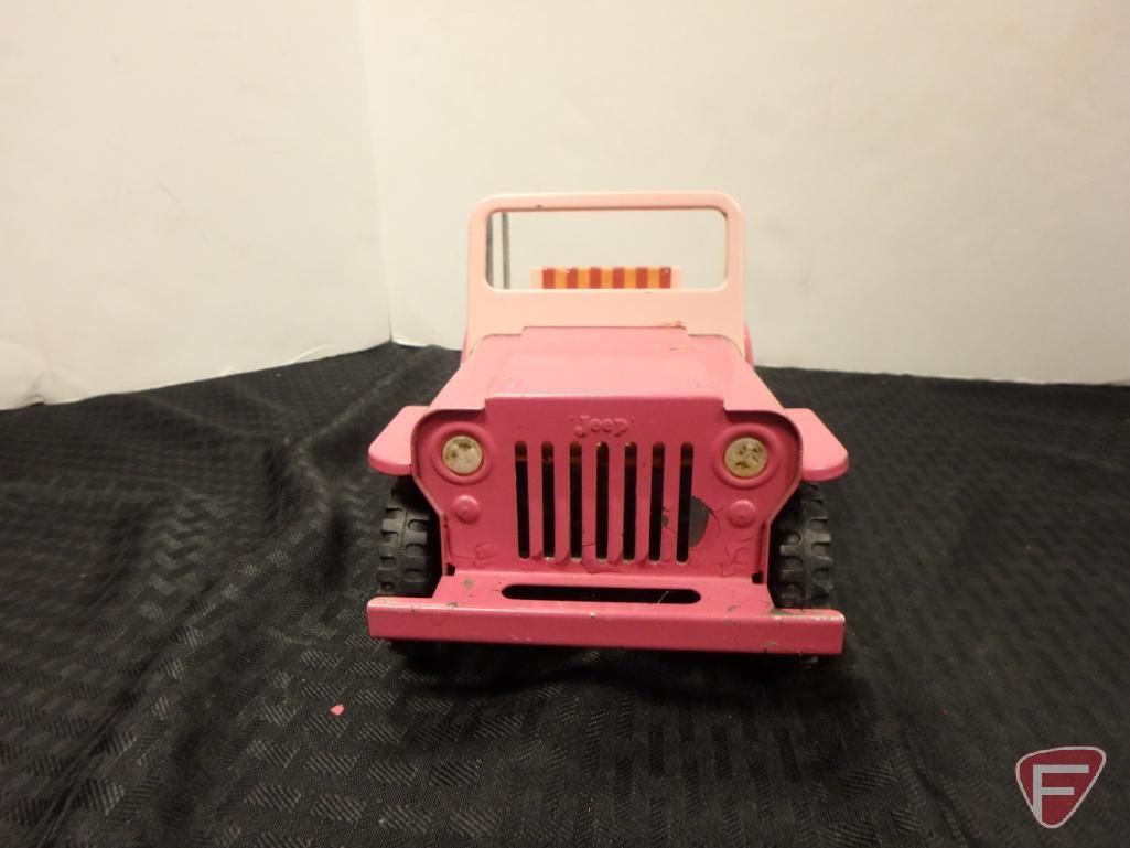 Tonka police Jeepster and pink Tonka Jeepster