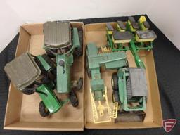 John Deere tractors, planter, skidloader, small square baler