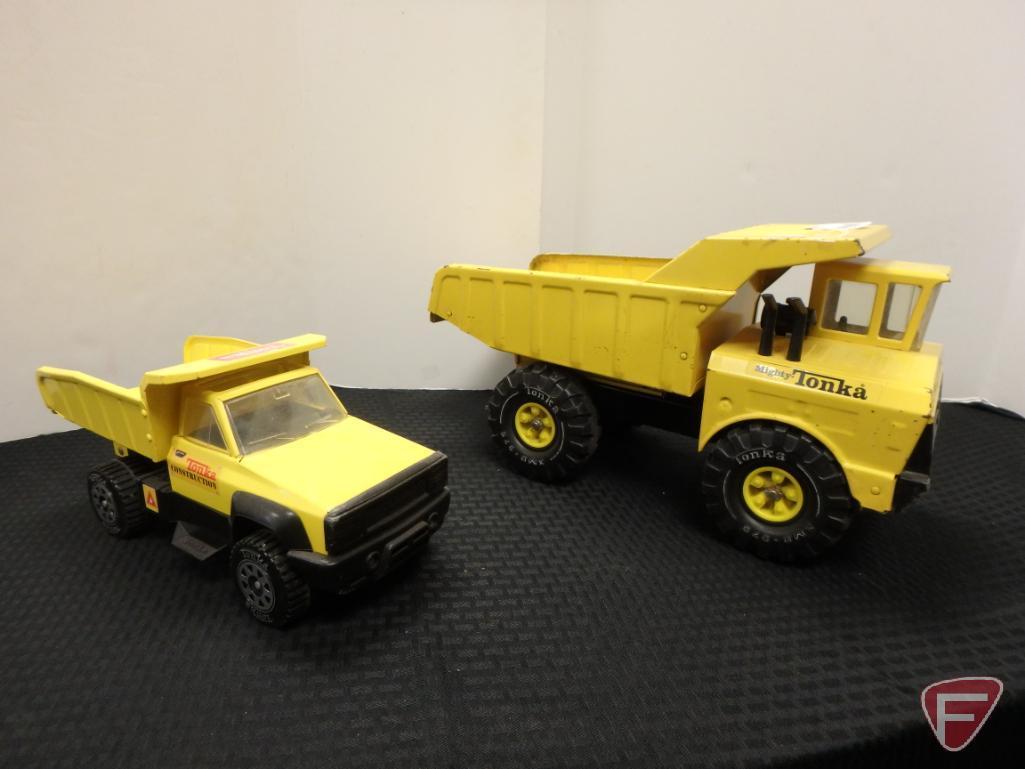 Mighty-Tonka dump truck and Tonka dump truck