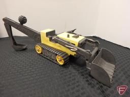 Mighty-Tonka Motorized plastic loader dump truck, Mighty-Tonka Motorized power loader, Tonka crawler