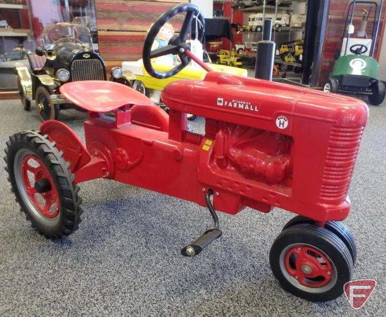 McCormick Farmall Super H pedal tractor with plastic seat steering wheel and fenders