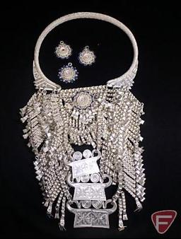 Hmong torque Silver bullion lock necklace/ ceremonial wedding necklace (40.365 ozt)